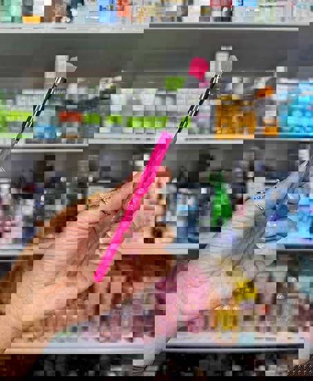 براش سایه سر تخت دسته صورتی